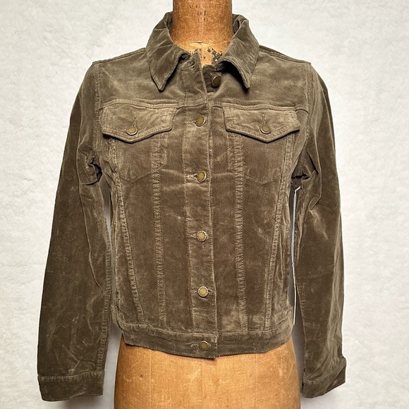 Just USA Jackets & Coats Nwt Olive Green Corduroy Jacket Poshmark